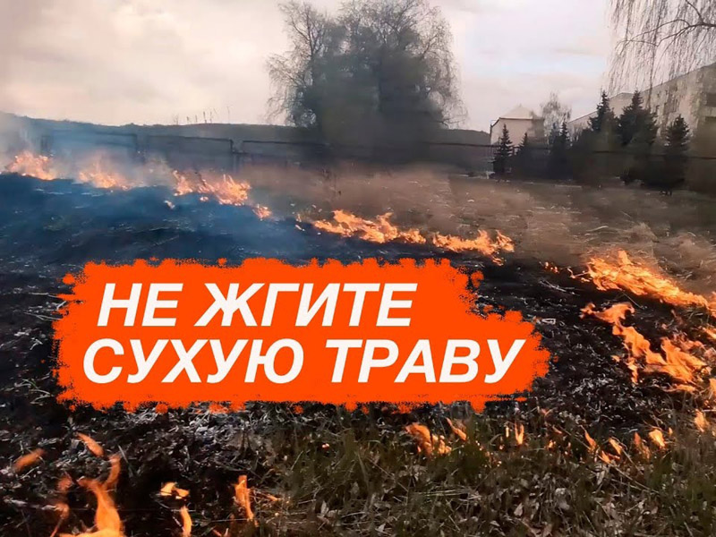 Не жги сухую траву - будет пожар.