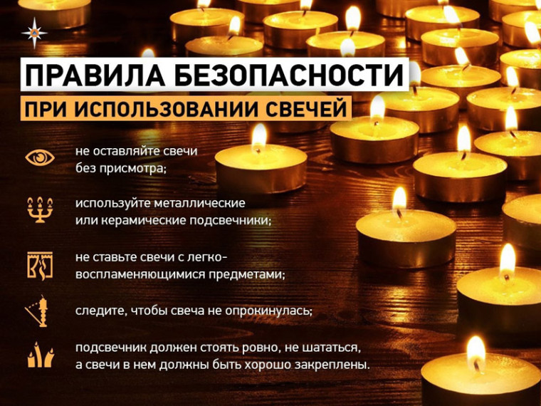 Правила безопасности при использовании свечей. Правила безопасности при использовании свечей.